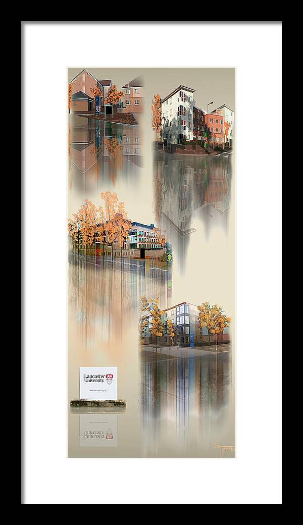 Lancaster Framed Print featuring the digital art Lancaster University Montage by Joe Tamassy