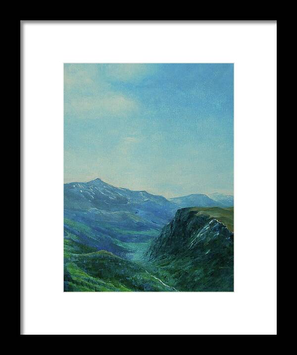 Landscape Framed Print featuring the painting Land Of Dreams by Jane See