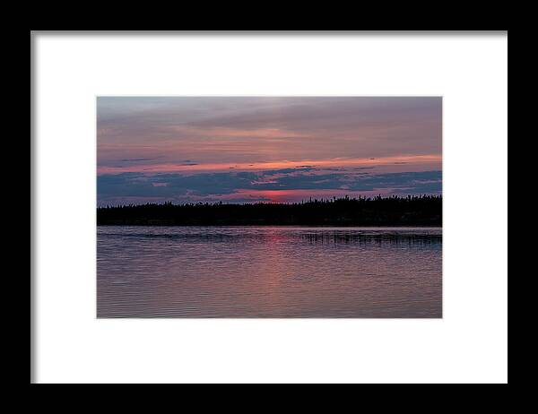 Sunset Framed Print featuring the photograph Land of the Midnight Sun by Valerie Pond