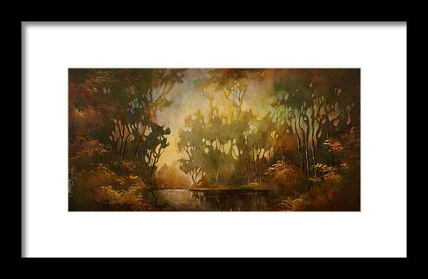  Framed Print featuring the painting Landscape 5 by Michael Lang