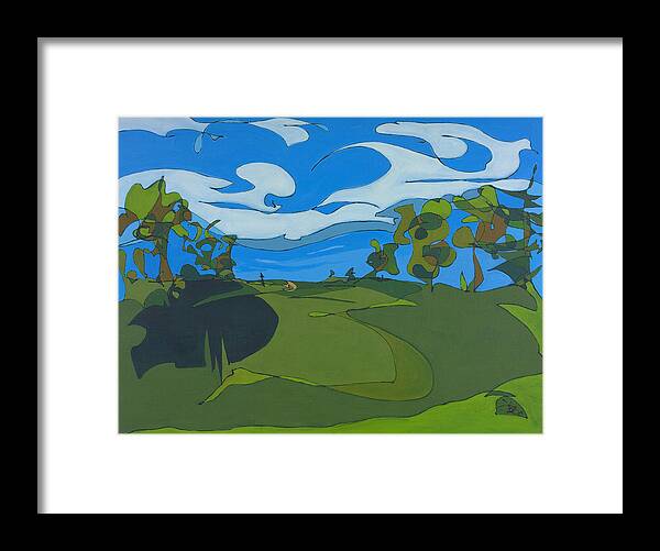 Landscape Framed Print featuring the painting Landscape 9 by John Gibbs