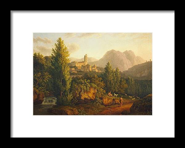 18th Century Art Framed Print featuring the painting Landscape at Eboli by Jacob Philipp Hackert