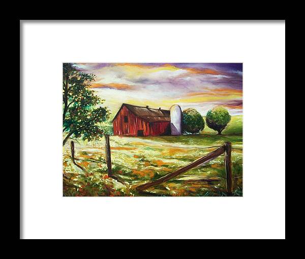 Emery Franklin Framed Print featuring the painting Landscape by Emery Franklin