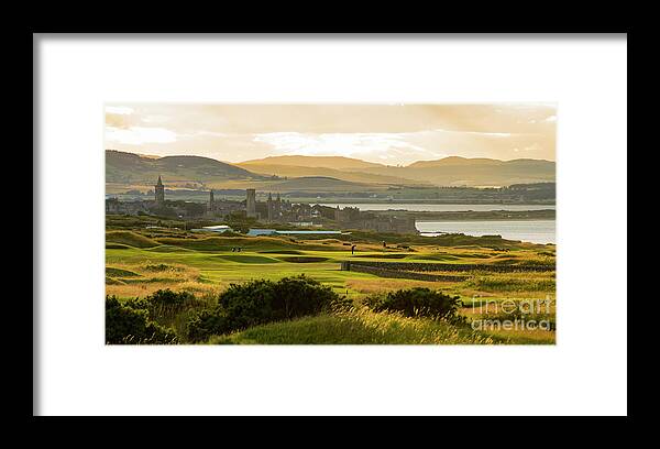 Rolling Hills Framed Print featuring the photograph Landscape of St Andrews Home of Golf by Mary Jane Armstrong