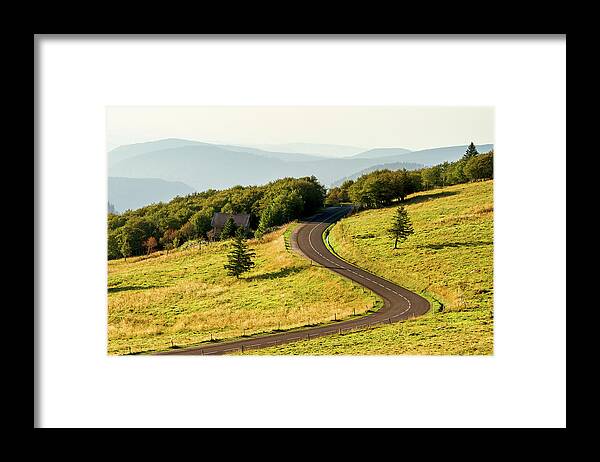 Mountain Landscape Framed Print featuring the photograph Landscape of the Vosges mountains - France by Paul MAURICE