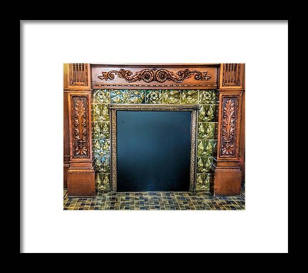 Lane-hooven House Antique Fireplace Framed Print featuring the photograph Lane-Hooven House Antique Fireplace by Phyllis Taylor