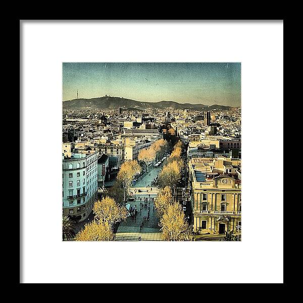 Espanya Framed Print featuring the photograph Las Ramblas - Barcelona by Joel Lopez