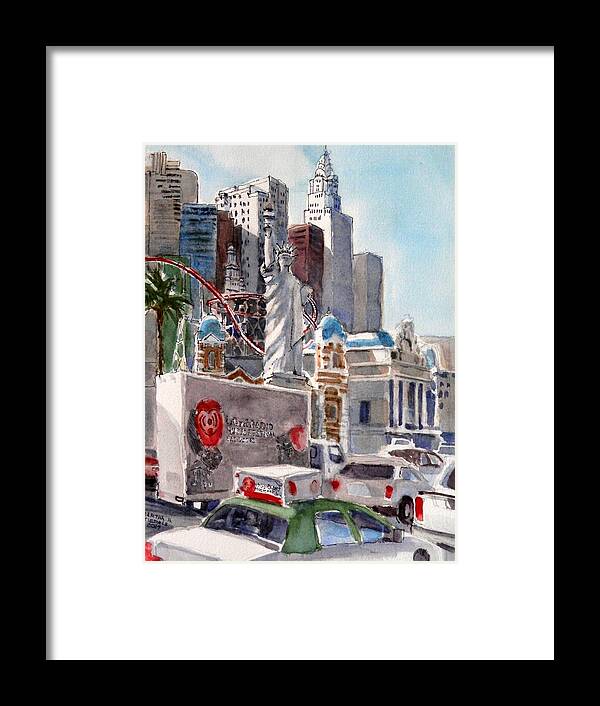 Las Vegas Framed Print featuring the painting Las Vegas Liberty by Martha Tisdale