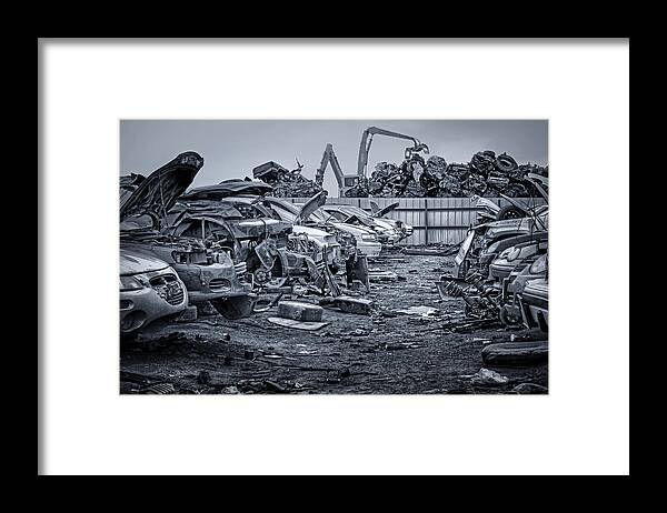 Salvage Yard Framed Print featuring the photograph Last Journey - Salvage Yard by Nikolyn McDonald