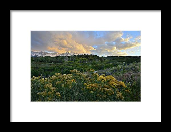 Colorado Framed Print featuring the photograph Last Light on San Juans from Dallas Divide by Ray Mathis