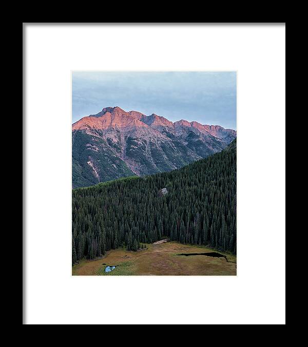 Loree Johnson Photography Framed Print featuring the photograph Last Light on Twilight Peak by Loree Johnson