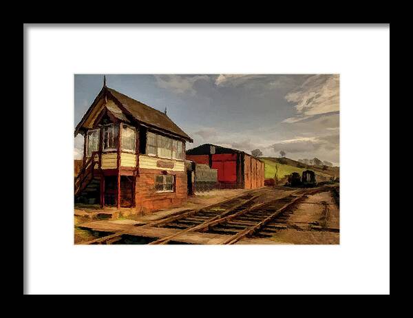 Train Framed Print featuring the photograph Last Stop on the Line Train Station by David Dehner
