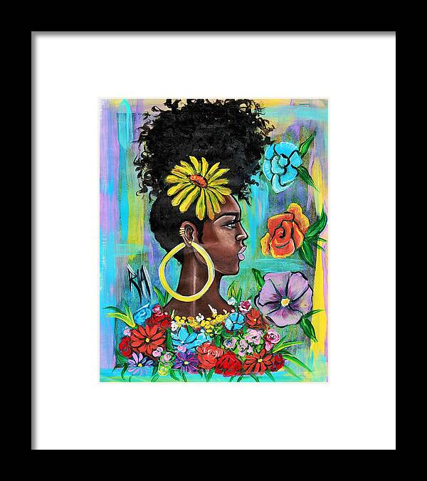 Flowers Framed Print featuring the painting Late Bloomer by Artist RiA