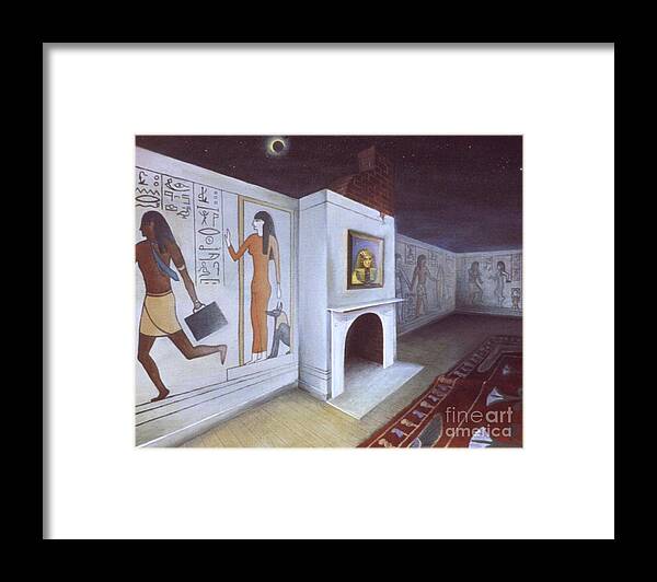 Egypt Framed Print featuring the painting Late for Work by Richard Deurer