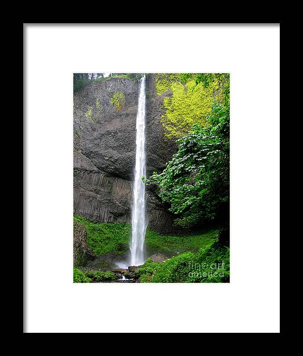 Waterfall Framed Print featuring the photograph Latourelle Falls by PJ Cloud
