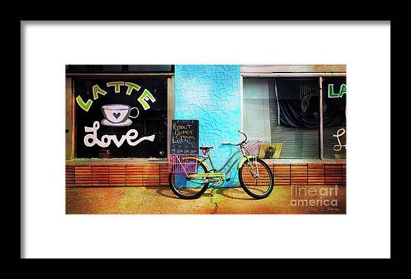 American Framed Print featuring the photograph Latte Love Bicycle by Craig J Satterlee