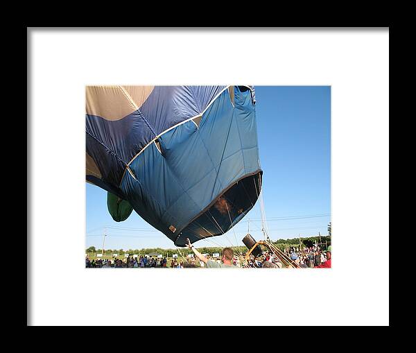 Hot Air Balloon Framed Print featuring the photograph Launching a Hot Air Balloon by Ed Smith
