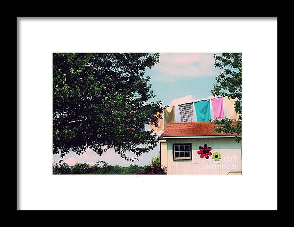 Laundry Framed Print featuring the photograph Laundry Day by Beth Ferris Sale