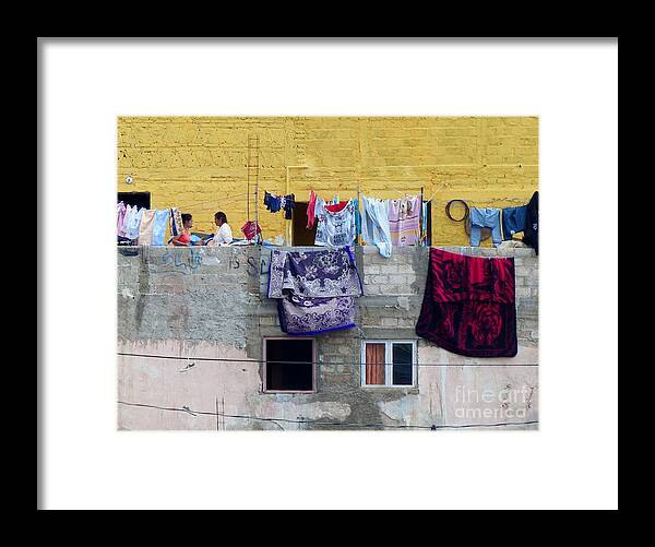 Laundry Day Framed Print featuring the photograph Laundry In Guanajuato by Rosanne Licciardi