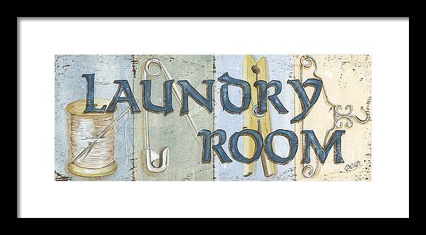 Laundry Room Framed Print featuring the painting Laundry Room by Debbie DeWitt