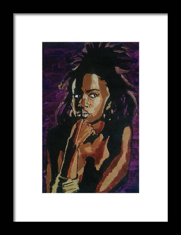 Lauryn Hill Framed Print featuring the painting Lauryn Hill by Rachel Natalie Rawlins