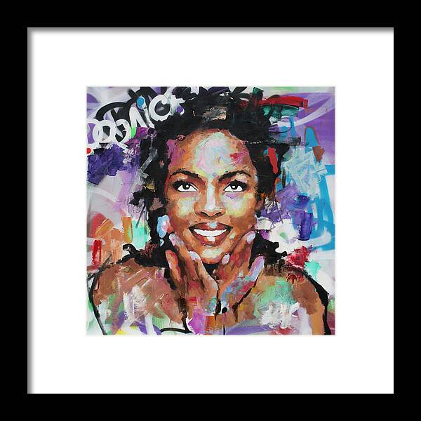 Lauryn Framed Print featuring the painting Lauryn Hill by Richard Day