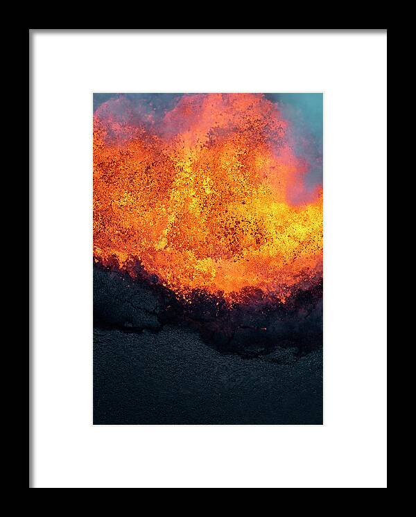 Lava Framed Print featuring the photograph Lava Explosion by Christopher Johnson