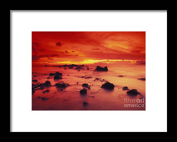 Amaze Framed Print featuring the photograph Lava Rock Beach by Dave Fleetham - Printscapes
