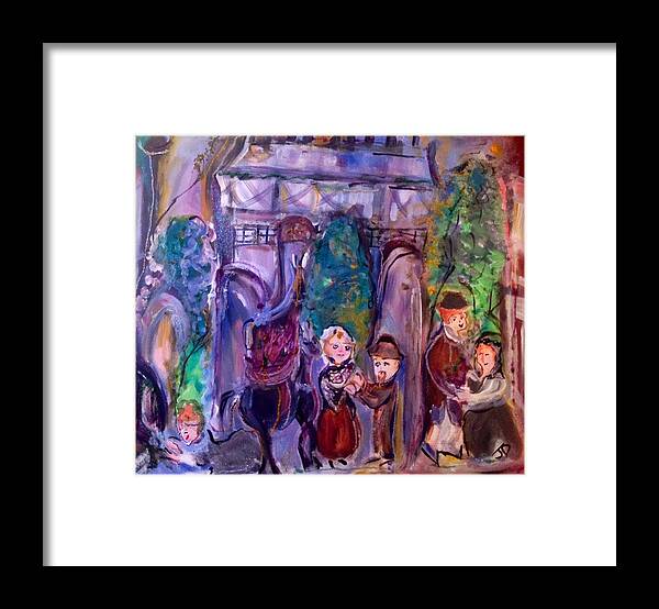 Alley Framed Print featuring the painting Lavender Alley by Judith Desrosiers