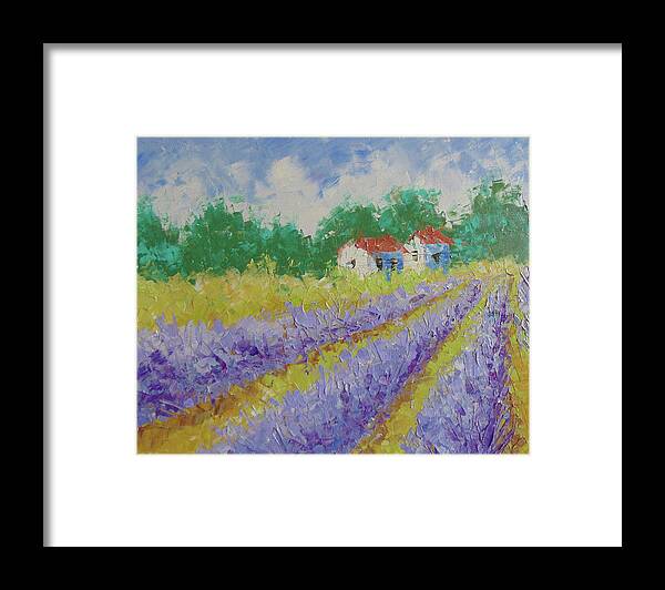 Frederic Payet Framed Print featuring the painting Lavender Provence by Frederic Payet