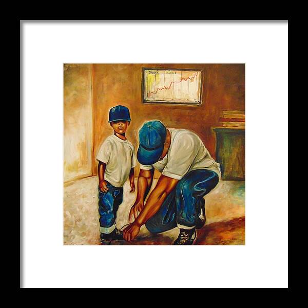 African American Art Framed Print featuring the painting Law Of Success by Emery Franklin