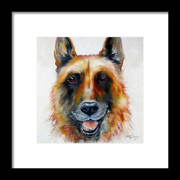 Dog Framed Print featuring the painting Law Officer by Marcia Baldwin