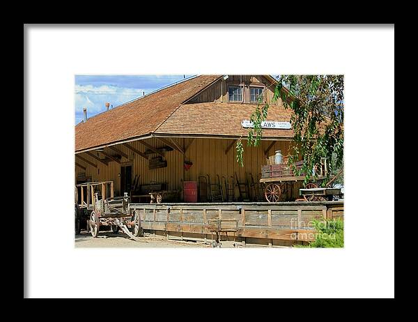 Trains Framed Print featuring the photograph Laws Freight Station by Douglas Miller