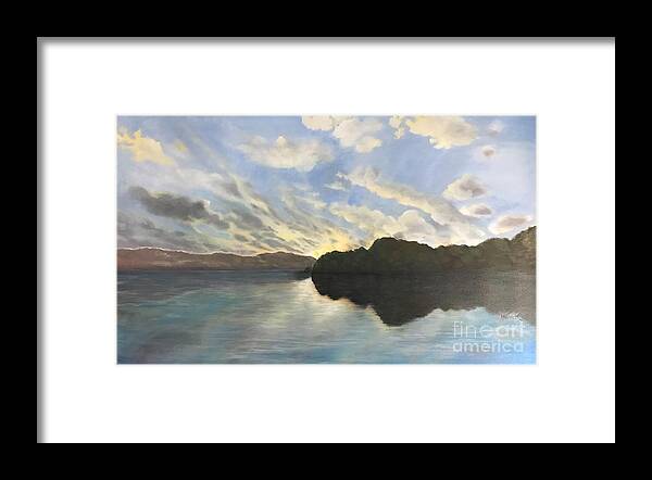 Lake Framed Print featuring the painting Lay Lady Lay Lake by M J Venrick