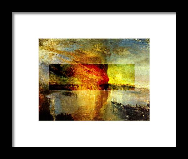 Abstract In The Living Room Framed Print featuring the digital art Layered 12 Turner by David Bridburg