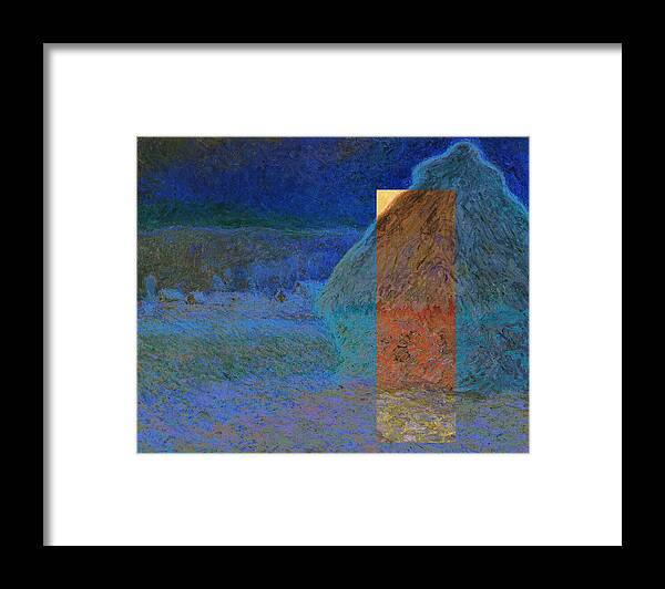 Abstract In The Living Room Framed Print featuring the digital art Layered 3 Monet by David Bridburg