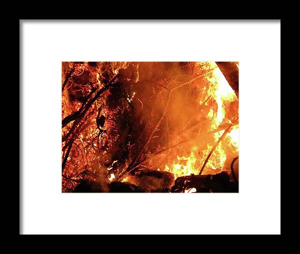 Fire Framed Print featuring the photograph Layers below by Azthet Photography