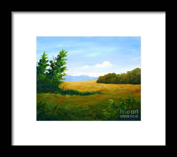 Landscape Framed Print featuring the painting Lazy Afternoon by Jerry Walker