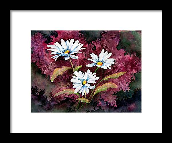 Flowers Framed Print featuring the painting Lazy Daisies by Sam Sidders