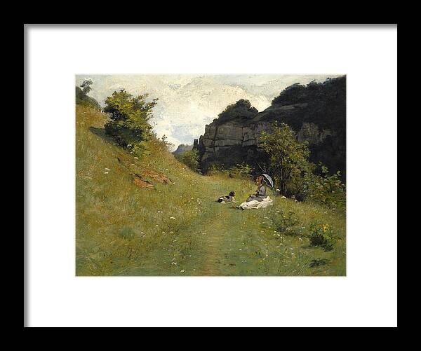 Jean-paul Laurens Framed Print featuring the painting Le Chemin De La Maloche by Jean-Paul Laurens
