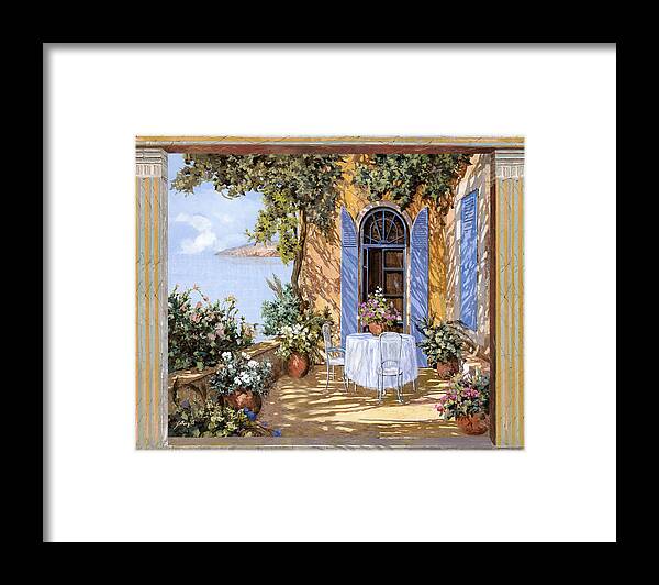 Blue Door Framed Print featuring the painting Le Porte Blu by Guido Borelli