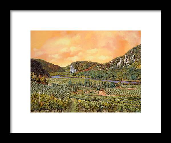 Vineyard Framed Print featuring the painting Le Vigne Nel 2010 by Guido Borelli