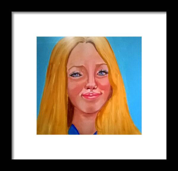 Faces Framed Print featuring the painting Lea by Rusty Gladdish