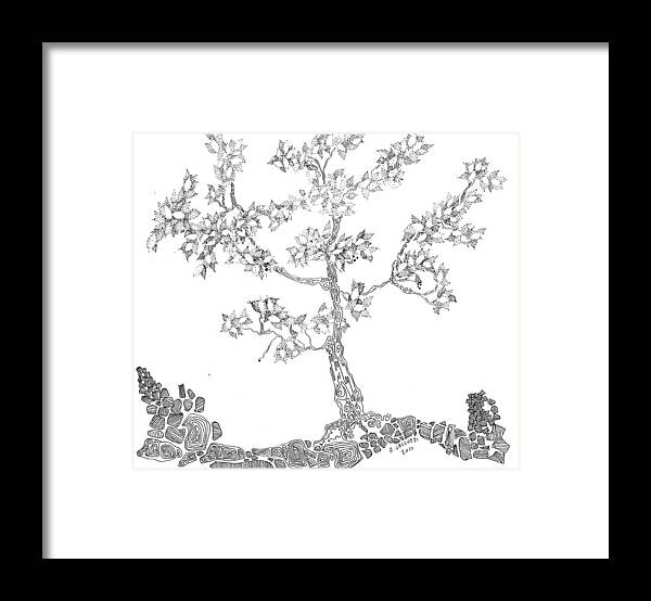 Tree Framed Print featuring the painting Leafy Jewels by Regina Valluzzi