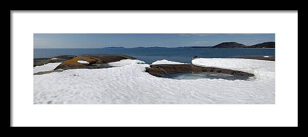 Panorama Framed Print featuring the photograph Leap  by Doug Gibbons