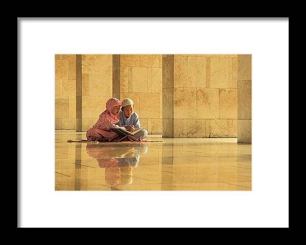 Book Framed Print featuring the photograph Learning by Hedianto Hs