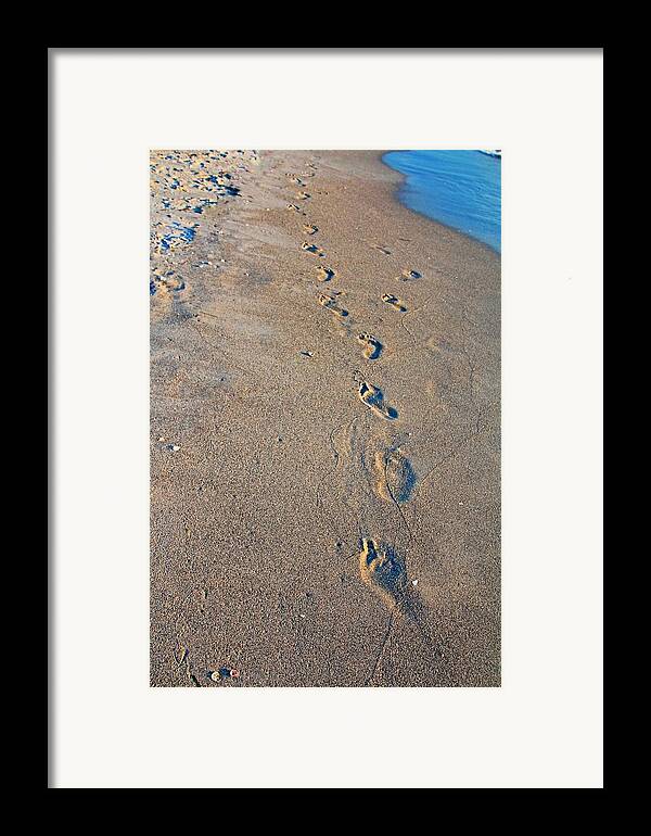 Leave Only Footprints Framed Print by Michiale Schneider