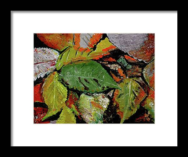 Leaves Leaves And Leaves-2painting Framed Print featuring the painting Leaves Leaves And Leaves-2 by Anand Swaroop Manchiraju