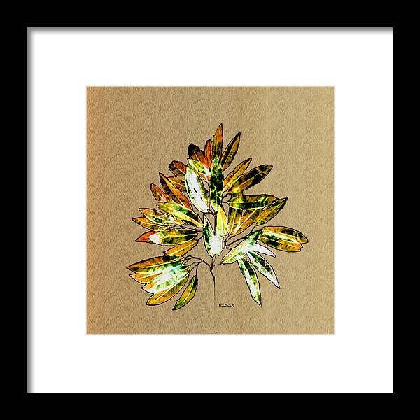 Foliage Framed Print featuring the digital art Leaves of Many Shades by Asok Mukhopadhyay