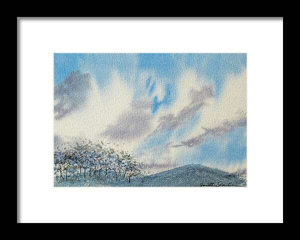 Beautiful Framed Print featuring the painting The Blue Hills of Summer by Dorothy Darden